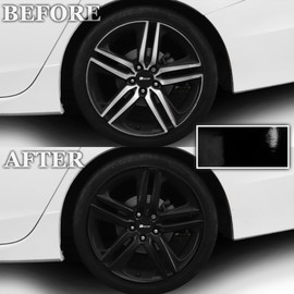 BOGAR TECH DESIGNS Rim Chrome Delete Overlay Compatible with Honda Accord 2016-2017, Gloss Black