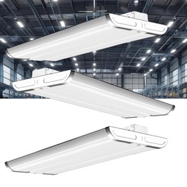 Lightdot 2Pack 2FT LED High Bay Shop Lights, 100-277V 【Driver Equipped】 ETL Listed 195W 28000LM [Eqv.800W MH] 5000K Large Coverage Linear 2x2 High Bay LED Fixtures for Warehouse Garage