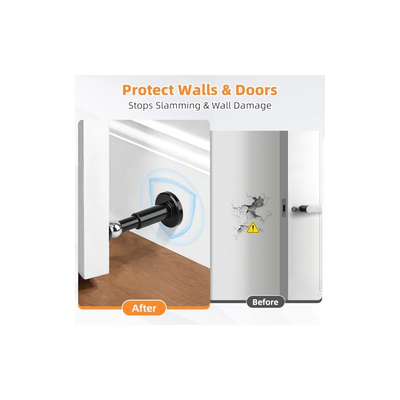Tope de puerta magnético, tope magnético ajustable para puerta, resistente,