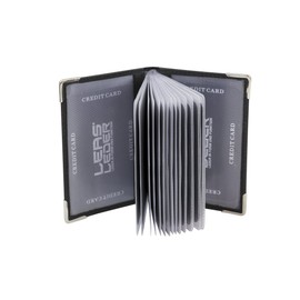 Credit Card Case, Credit Card Holder, Credit Card Holder, Thin with RFID Protection, ID Folder Flat with RFID Film, LEAS in Real Leather, Black, black, Minimalist