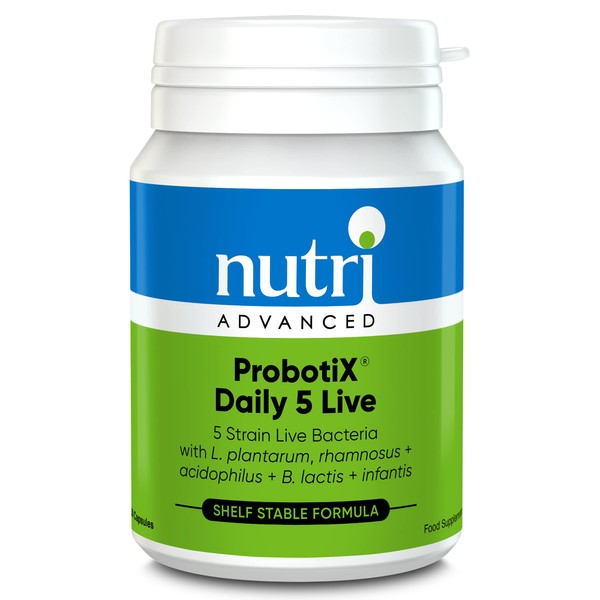 Nutri Advanced - ProbotiX Daily 5 Live Bacteria Probiotic Supplement - 30 Capsules