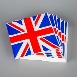 60Pcs Great Britain GB UK Union Jack Party Napkins Serviettes Tableware King's Coronation Party Supplies Sporting Events Pub BBQ Royal Theme 33cm x 33cm