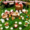 Bbiamsleep 100 Pcs Mini Christmas Figurines Miniature Christmas Figurines