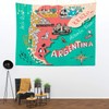 Shrahala Map of Argentina Tapestry Wall Hanging for Kids Student,