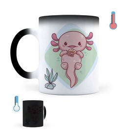 LISE GRAPHIX | Taza Mágica Ajolote Cute | Taza de Cerámica | Sensible al calor | Un Detalle Original para Todo Momento | Ideal Para Casa u Oficina