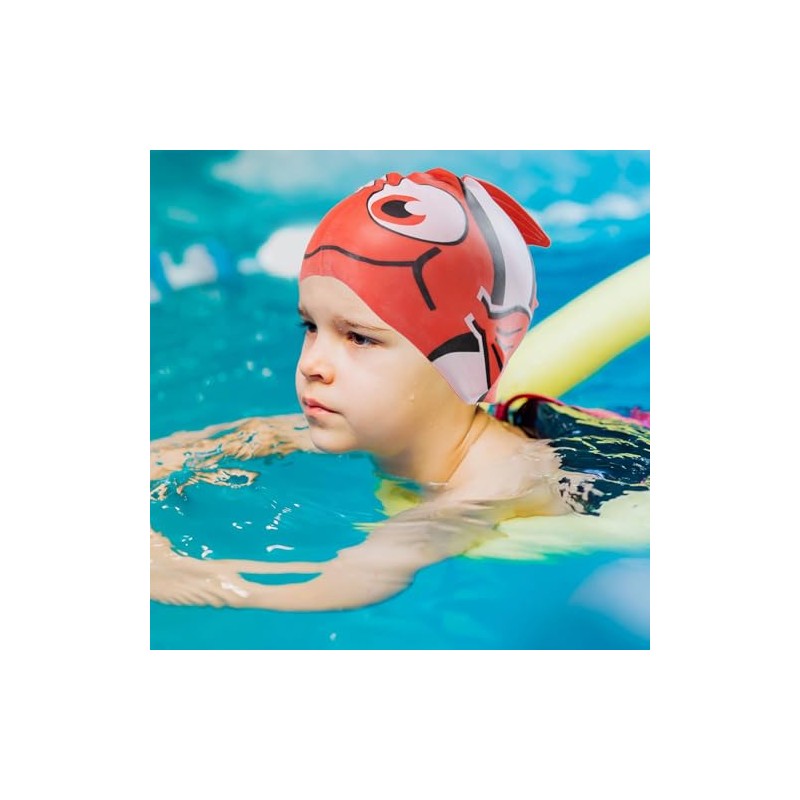 Gorros de Natación para Niños,Gorro de natación de Silicona Unisex,