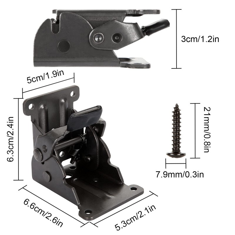 MUXHEL Pack of 4 Table Legs, Folding Hinge 0-90 Degrees,