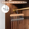 Closet Belt Hanger, 2 Pcs Wooden Sturdy 8-Hook Belt Holder,