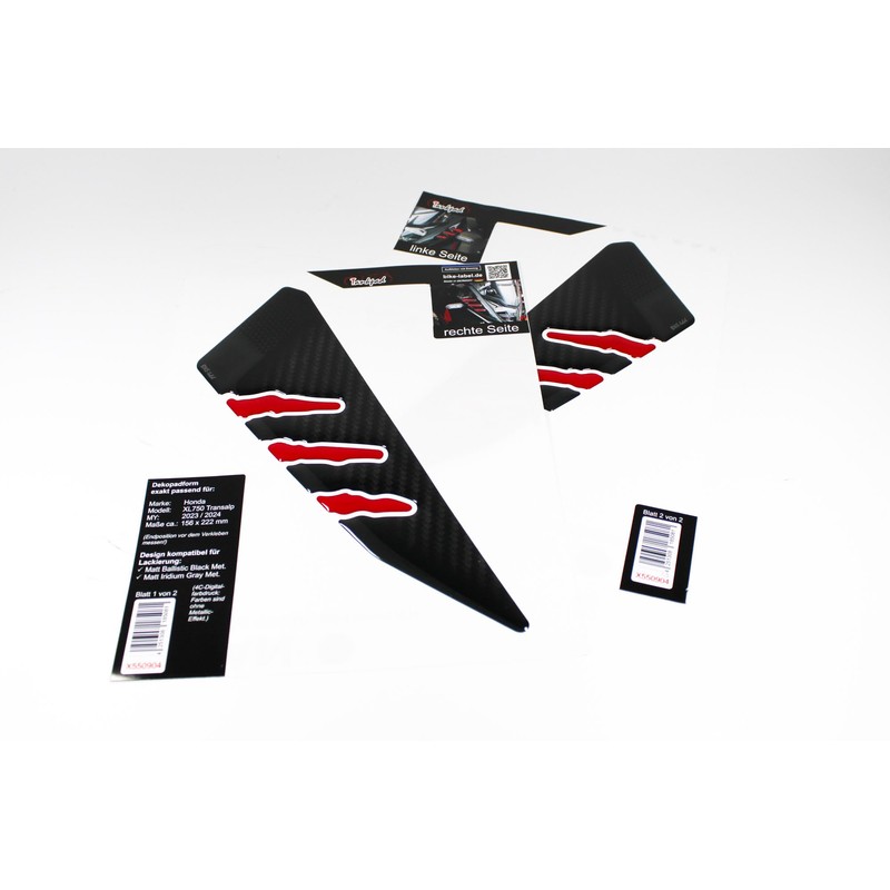 Tankpad Graphics Kit Compatible with Honda Transalp XL 750 Grey