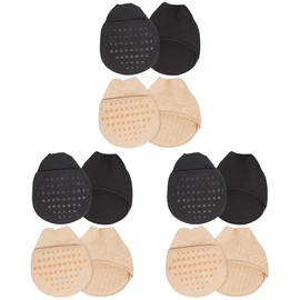 FRCOLOR 6 Pairs Sole Pad Forefoot Socks Invisible Socks Breathable Toe Socks Liner Front Pad Women's Protector Sponge