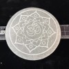 4” Selenite Charging Plate “ohm Blossom “
