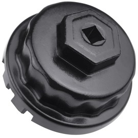 Heavy Duty Oil Filter Wrench for Toyota, Tacoma, Camry, Tundra, Lexus, Sienna, RAV4, Highlander, Fj Crusier, Avalon - 64mm Oil Filter Cap Removal Socket Tool