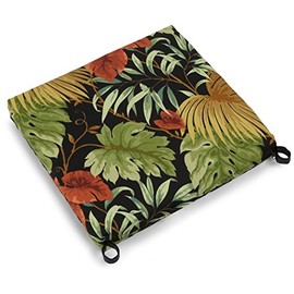 Blazing Needles Outdoor Chair Cushion, 20" x 19", Tropique Raven