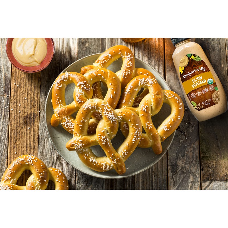 Organicville Dijon Mustard - Mustard Dijon Organic, Dijion Mustard, Vegan,