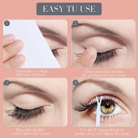 Queekay 864 Tiras De Párpados Caídos Con Cinta De Párpados Naturales