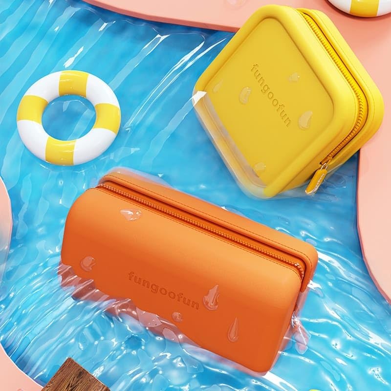 Fangu Fan Makeup Bag, Travel Pouch, Rectangle, EVA Material, Washable,