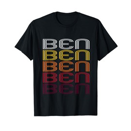 Ben Retro Wordmark Pattern - Vintage Style T-shirt