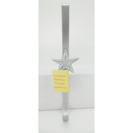 Christmas Concepts® Christmas Metal Wreath Hanger - Silver Star Design - 29cm