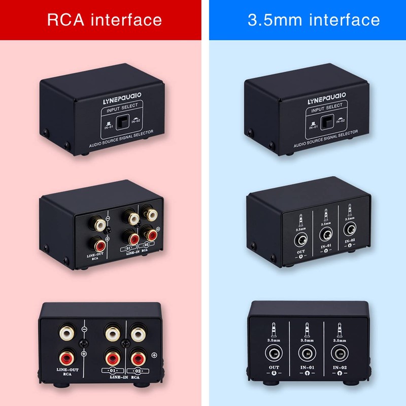 Audio Switcher, RCA 2 in 1 Out/1 in 2 Out