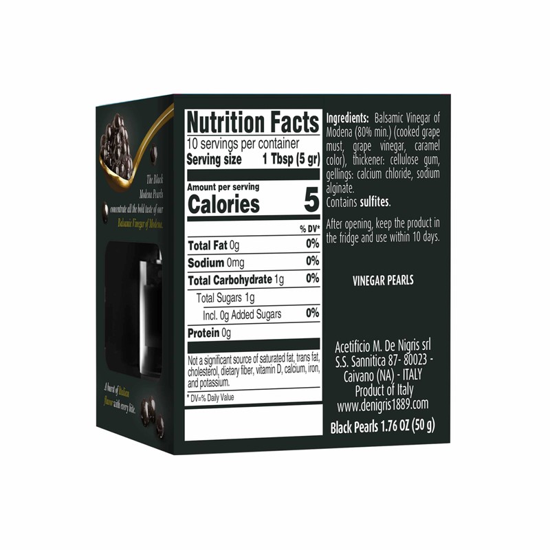 De Nigris Excellence Line - Black Modena Pearls 1,69 Oz