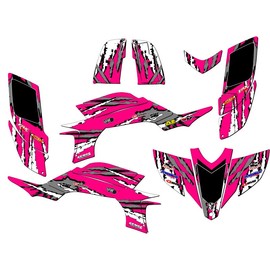 2003-2013 (Steel Frame Carb Model) YFZ 450 Shredder Pink Senge Graphics Kit Compatible with Yamaha