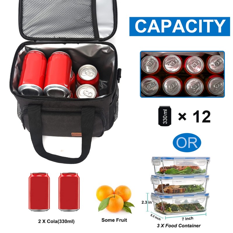 Femuar Reusable Lunch Box for Men/Women - Insulated Lunch Bag