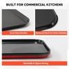 6 Pack Fast Food Serving Trays with Side Handles, 17"