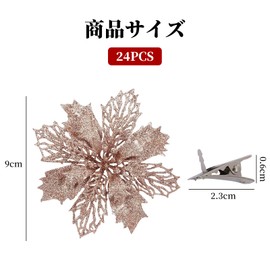 Doyime Christmas Ornaments, 24 Pieces (with Clips), Squirrel Tree Decorations, Artificial Flowers, Christmas Bows, Decorations, Trees, Christmas Parties, Ornaments, Hanging, Interior Decoration