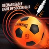 HuanKeng Upgrade Rechargeable Glow in The Dark Soccer Ball Birthday