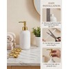 4-Pack ABS Plated Lotion Dispenser Pump Heads, Gold, 28/400 Neck