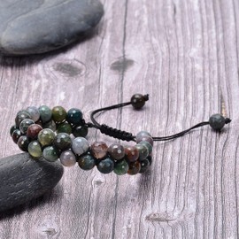 Jade Bracelet for Men Mens Jade Bangle Mens Jade Bead Bracelet Adjustable Dark Green Good Luck Black Bracelet Slide Gift for Graduation Back to School Teacher August Birthday(8mm Men)