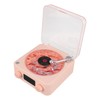 Record Player Style Bluetooth Speaker with Night Light and Time