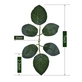 Meiliy 60pcs Bulk Rose Leaves Artificial Greenery Fake Rose Flower Leaves for DIY Wedding Bouquets Centerpieces Party Decorations Rose Vine Wreath Garlands Supplies