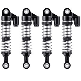 WEFEINO 53mm RC Shocks Front & Rear Shock Absorber Upgrade Parts for Redcat 1/18 Ascent-18 Rock Crawler Car (#A Black)
