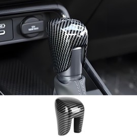 LUNQIN Car Center Console Gear Shift Knob Trim Cover for Honda CRV 2023 2024 2025 and Honda HRV 2023-2025 Auto Interior Accessories Central Control Shifters Stick Protection Panel Carbon Fiber Style