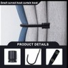 4 Pcs Curtain Holdbacks, Wall Mounted Metal Drapery Tiebacks, Decorative