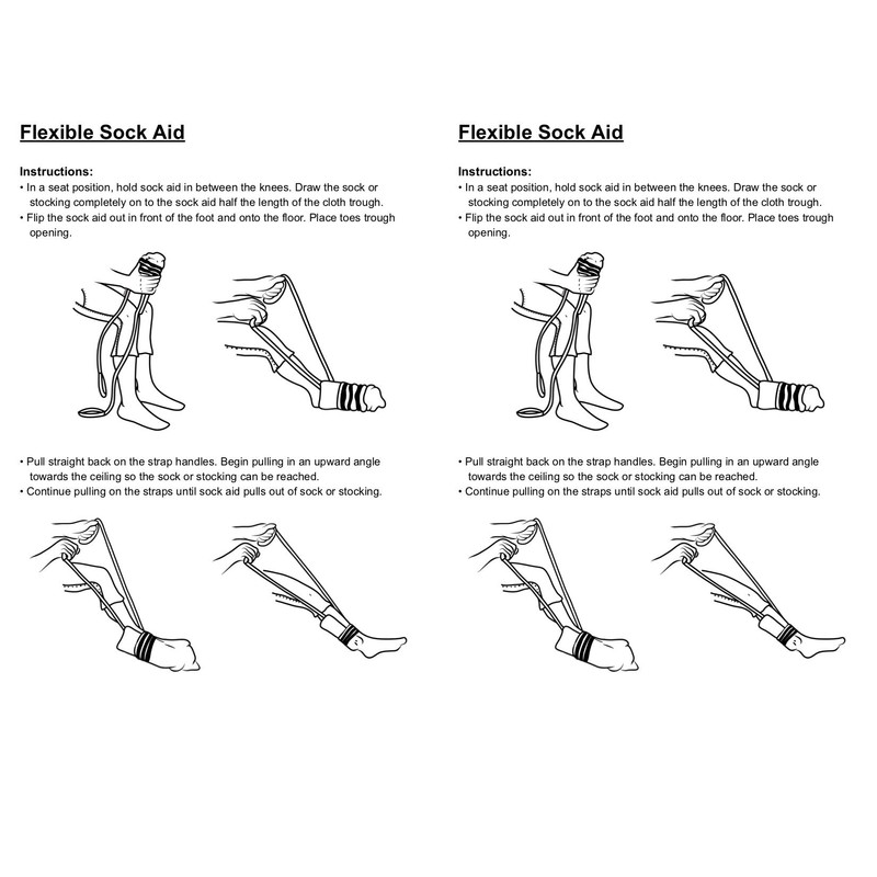 Sammons Preston Flexible Sock & Stocking Aid, Dressing Assist for