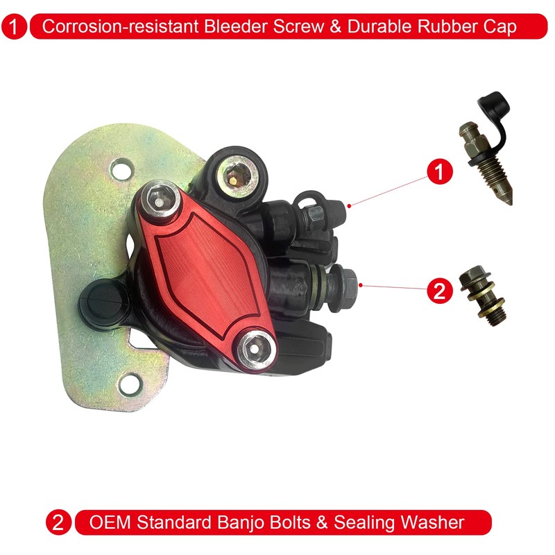 Rear Brake Caliper With Parking Brake Off Block for Honda