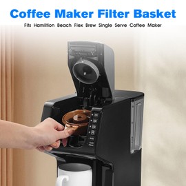Coffee Maker Filter Basket Single Replacement Hamil tion Beach FlexBrew Coffee Maker Parts 49900,49902,49903,49904,49950,49957,FOR Hamiltion Beach Coffee Make Single Serve Filter Parts - 2 Pack