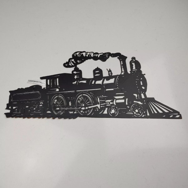 Unbranded Steam Engine Train Wall Metal Cutout Decor Stencil Rustic