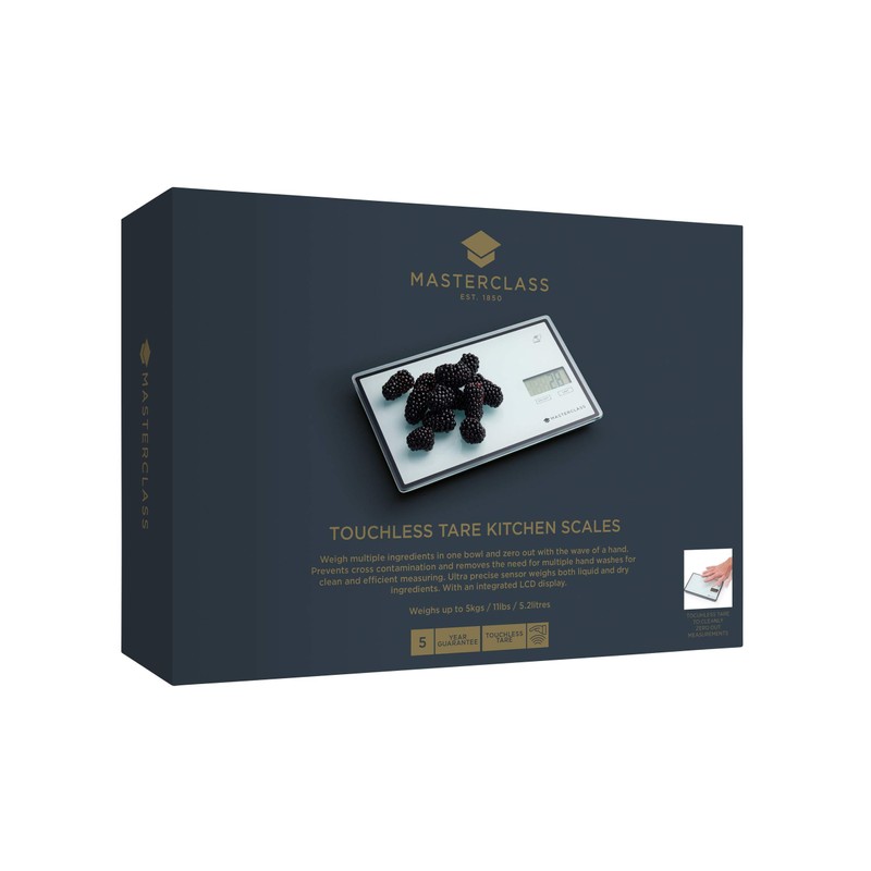 MasterClass Digital Kitchen Scales with Touchless Tare in Gift Box,