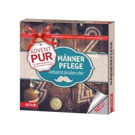 ROTH Pure Advent Calendar "Herrenpflege" with 4 Doors, One for Every Advent Sunday, Contains High-Quality Care Products