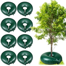 TaoBary 8 Pack 20 Gallon Tree Watering Ring Tree Watering Bag Slow Release PVC Drip Irrigation Water Pouch Automatic Drip System for Planting Gardening Trees and Shrubs