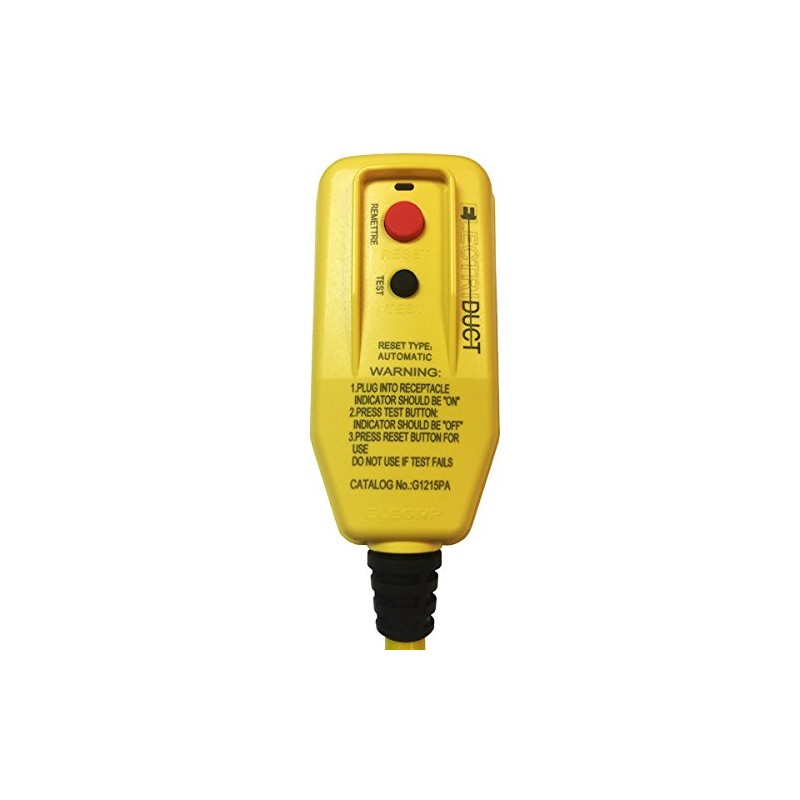 Electriduct GFCI Right Angle Adapter with 2FT Triple Tap Cord