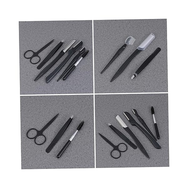 6pcs Eyebrow Razor Kit for Grooming Travel-Friendly Stainless Steel Comb