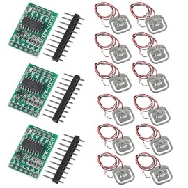 Pack of 12 Half Bridge Load Cell 50 kg Half Bridge Strain Gauge Weight Sensor + 3 Pieces HX711 Module for Arduino Microcontroller DIY