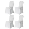 White Chair Cover Spandex Front Flat Sofa Covers Stretch Fabric