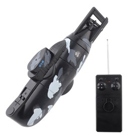 Mini Simulation Military Remote Control 6 Channel Submarine Toy Model (Black)