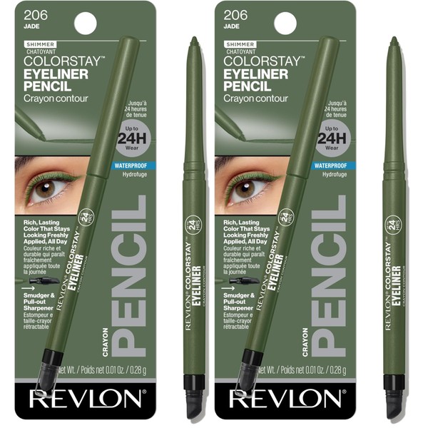 REVLON ColorStay Pencil Waterproof Eyeliner, Smudge-Proof, Eye Makeup with Built-In