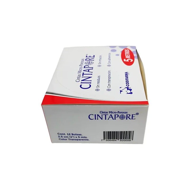 Cinta Microporosa Transparente 2.5 Cm (1 ) X 5 Mts